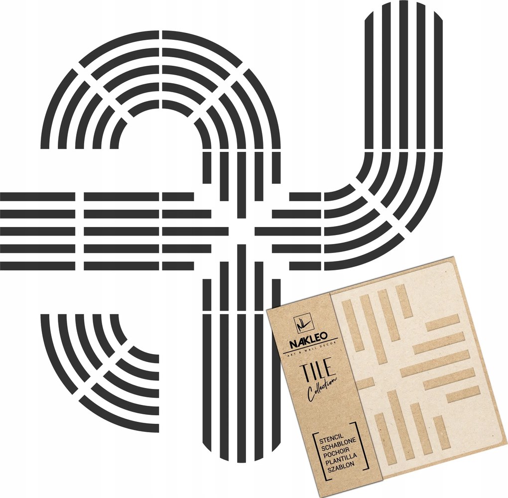 Festősablon Csempe Csempék Többször felhasználható 20x20cm Geometrikus minta Vigo