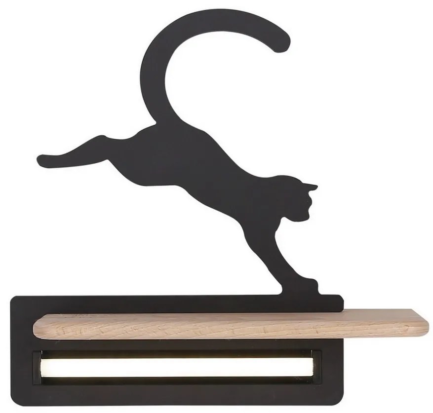 LED gyerekszoba falilámpa polccal JUMPING CAT LED/5W/230V