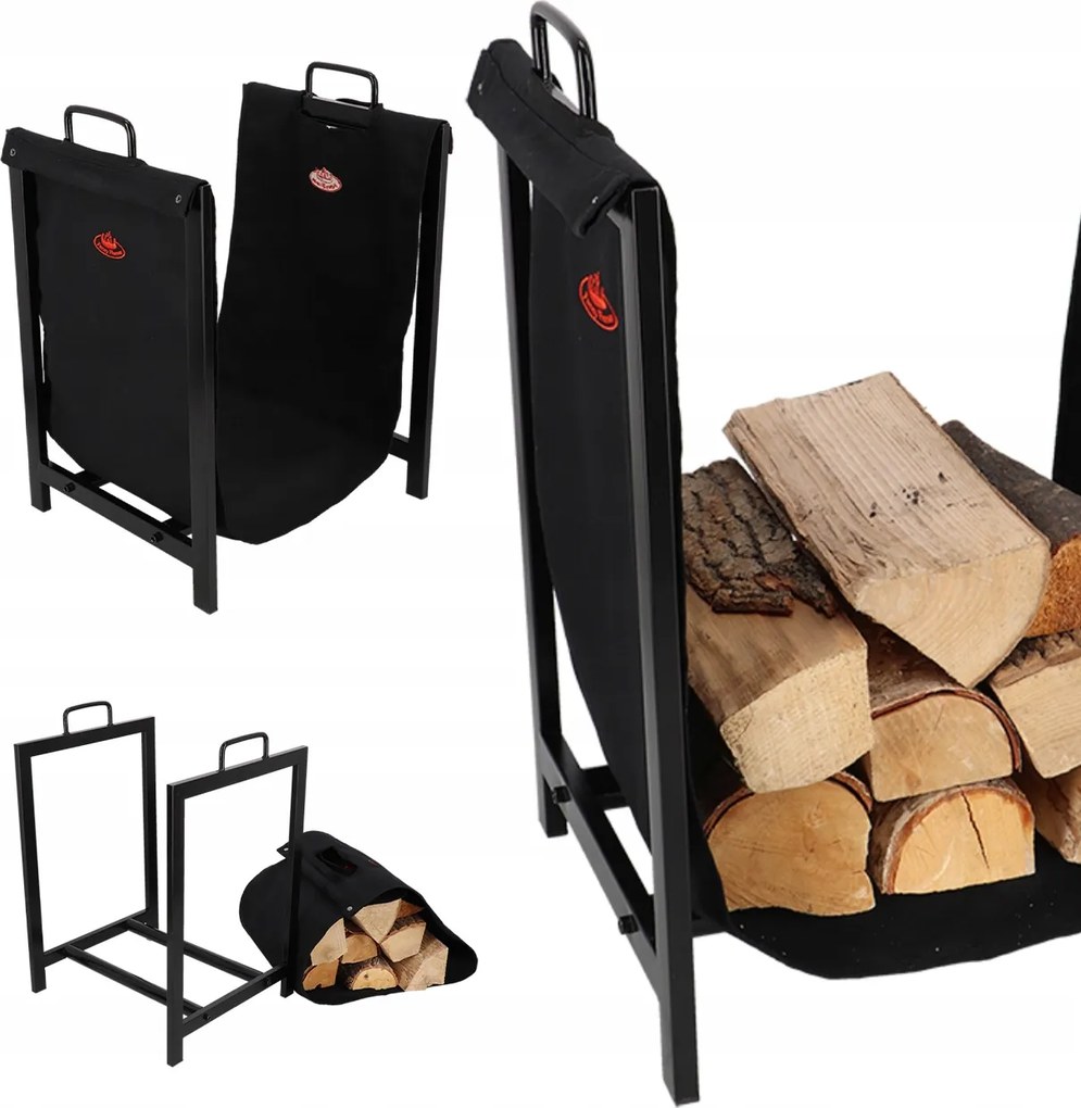 Táska Fa Kosár Kandalló állvány Fa Szállításához Tágas Loft