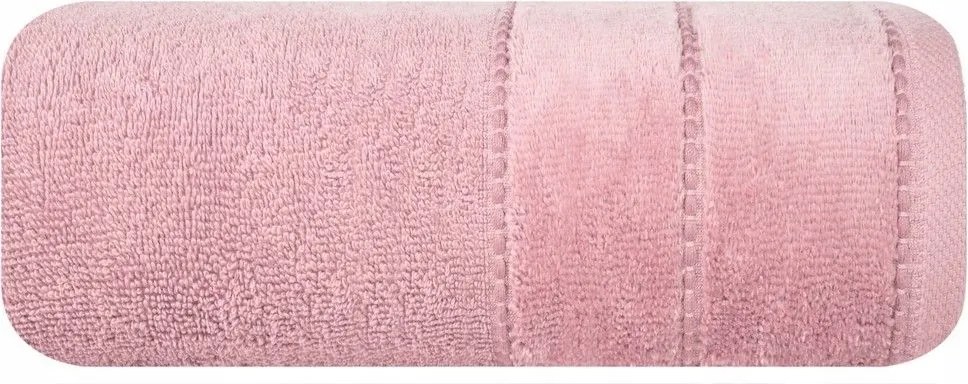 Törölköző Mari 50x90 sötét lila velúr bordűrrel 500g/m2