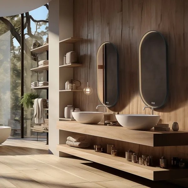 NIMCO ZPC 32002LVX-90-LED Háttérvilágítással ellátott fürdőszobai tükör 3000-6500K 80x40 cm IP44