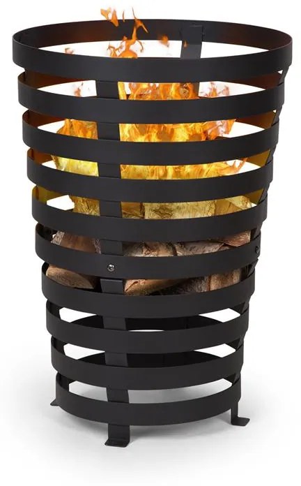 Blumfeldt Verus, tűzrakóhely, tűzrakó kosár, acél, stabilan álló, kemény, fekete