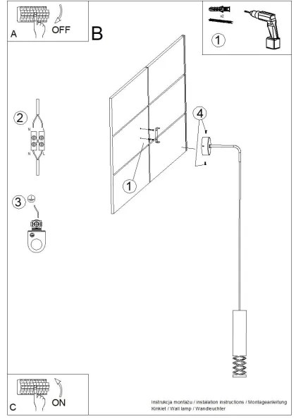 Sollux SL.1690 - Fali lámpa LAMI 1xGU10/10W/230V fehér