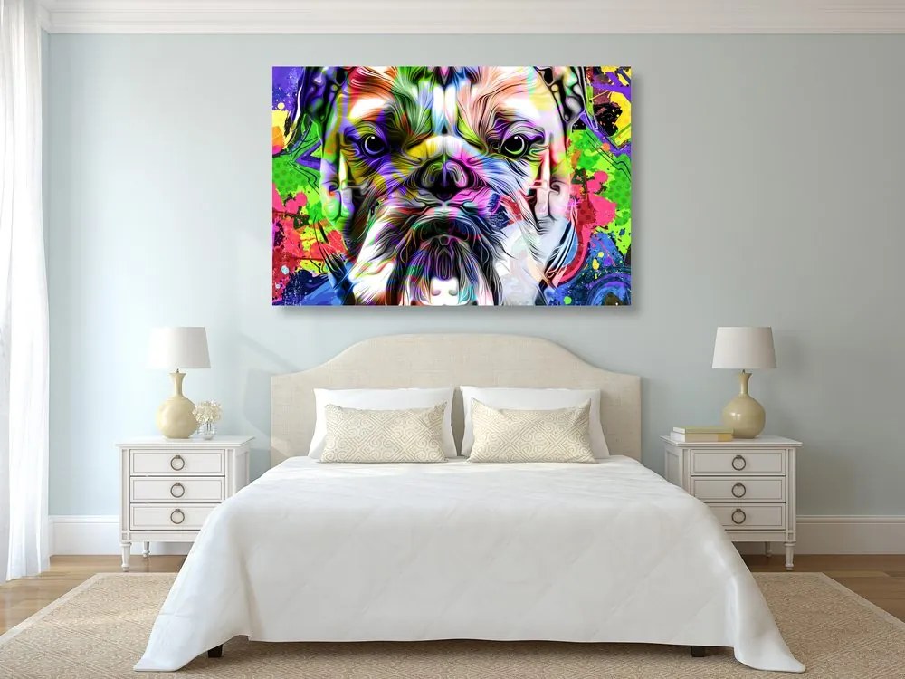 Kép pop art francia bulldog