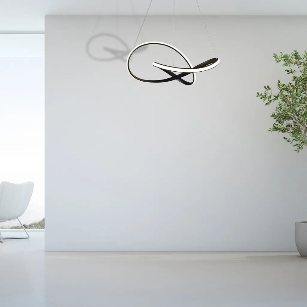 MILAGRO ML6771 CAPPIO Modern Led Függesztett Lámpa Fekete LED IP20