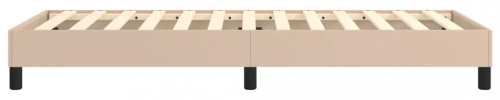 cappuccino színű műbőr rugós ágykeret 90 x 200 cm