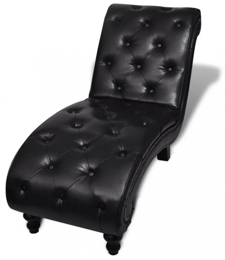 Sötétbarna műbőr dívány gombokkal