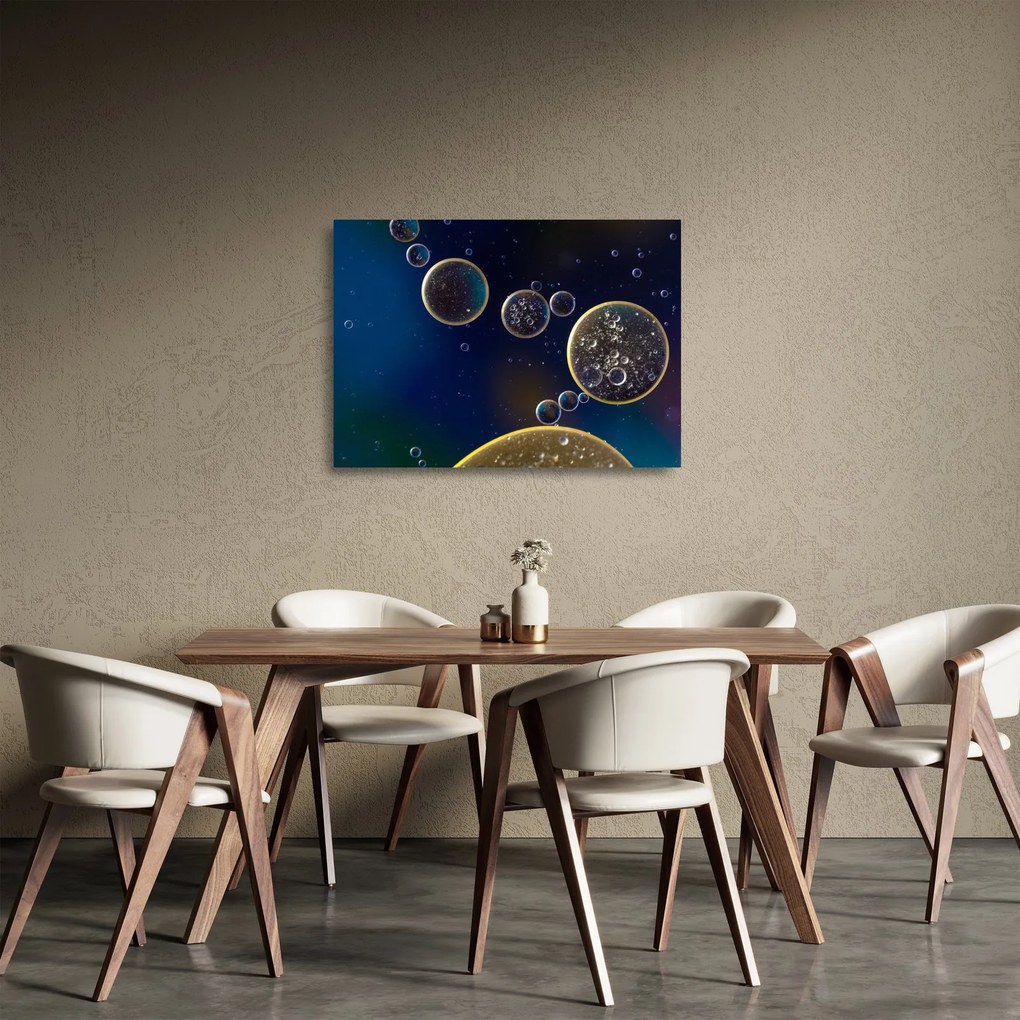 Buborékok képe (üvegen) (70x50 cm)