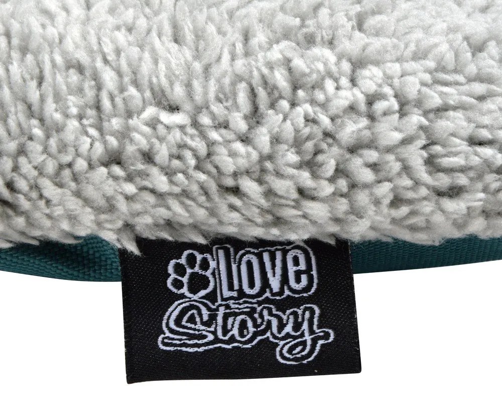 Kék sherpa utazó fekhely kutyáknak 80x50 cm Essentiel – Love Story