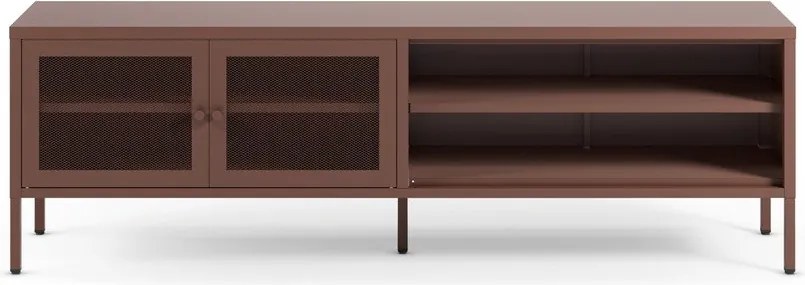 Borvörös fém TV-állvány 160x50x35 cm Fayna – Marckeric