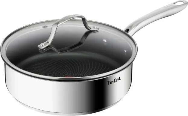 Mély Serpenyő Tefal Titán 24CM Fedél Inox Acél Gáz Indukciós