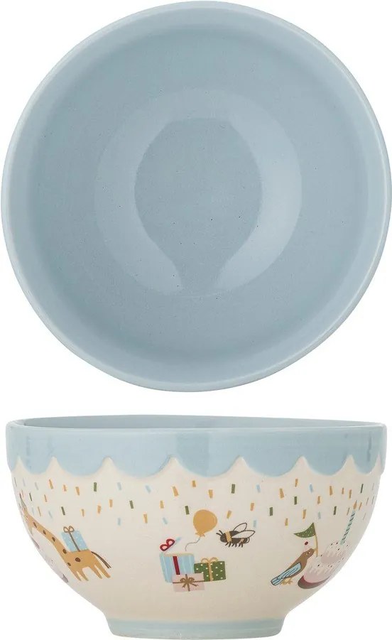 Világoskék-krémszínű kőedény gyerek tálka ø 13,5 cm Celebrate – Bloomingville Mini