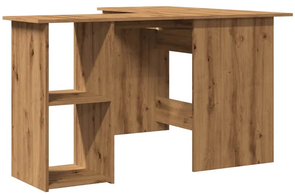 vidaXL sarokasztal kézműves tölgy 120x140x75 cm műszaki fa