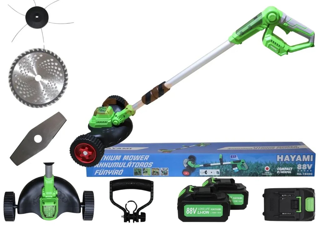 HAYAMI HA-1030 akkus szegélynyíró kerekekkel