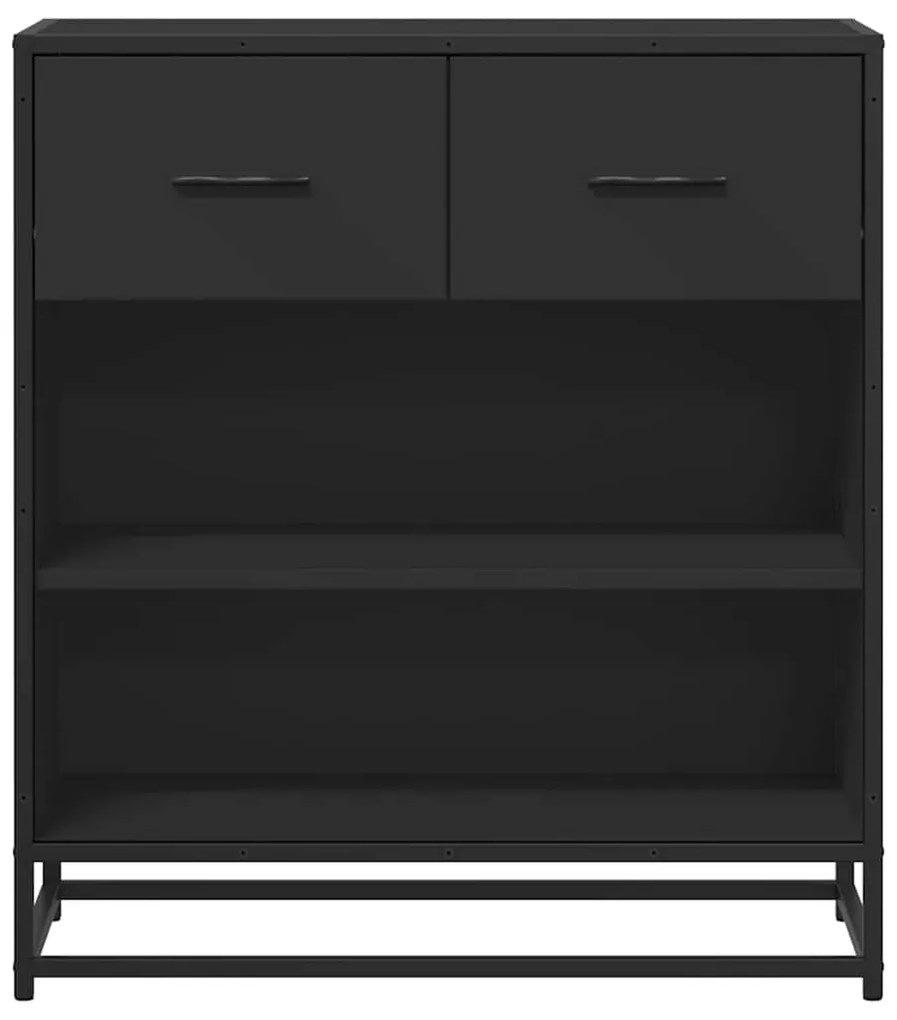 Tálalószekrény Fekete 68x35x76 cm Engineered Wood
