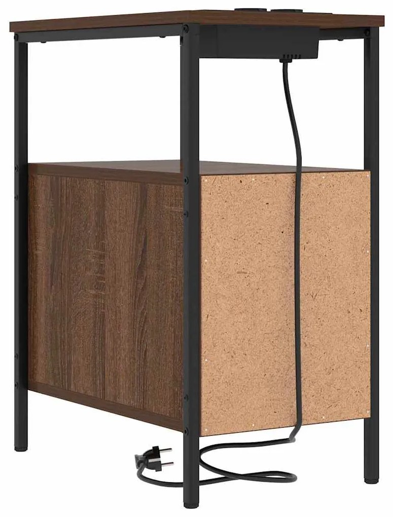 Éjjeli Szekrények 2 pcs barna tölgy 30 x 48 x 61 cm Faanyag