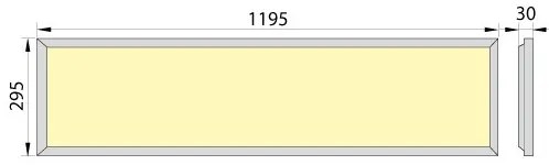 LED Beépíthető panel OREGA PLUS 120 LED/50W/230V 4000K IP40