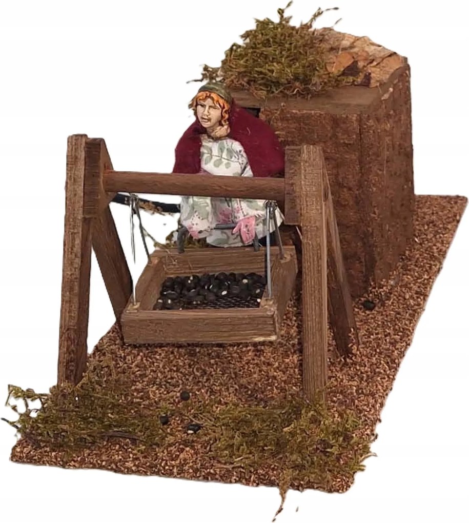 Elektromos Mozgatható Betlehem Figura 'nő Szűrővel'- 12cm-es figurákhoz