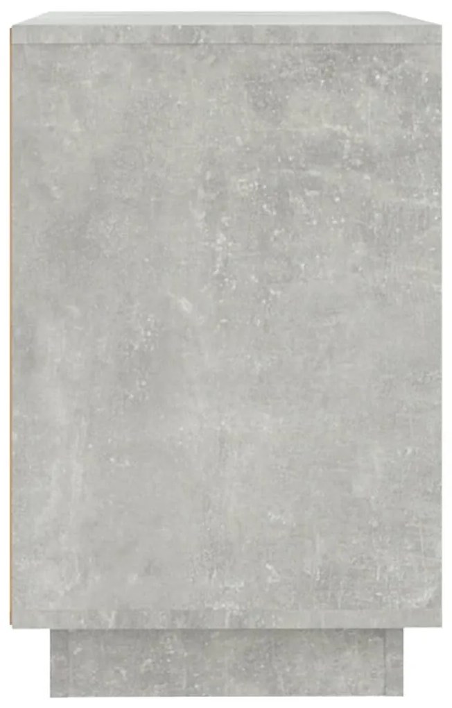 betonszürke szerelt fa tálalószekrény 102 x 35 x 55 cm