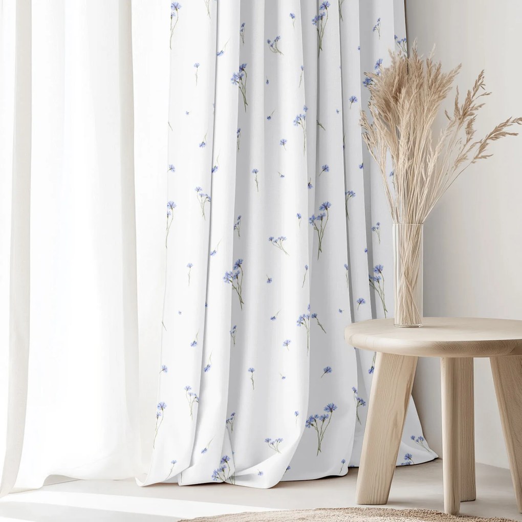 Goldea dekor függöny - kék búzavirág 280x150 cm