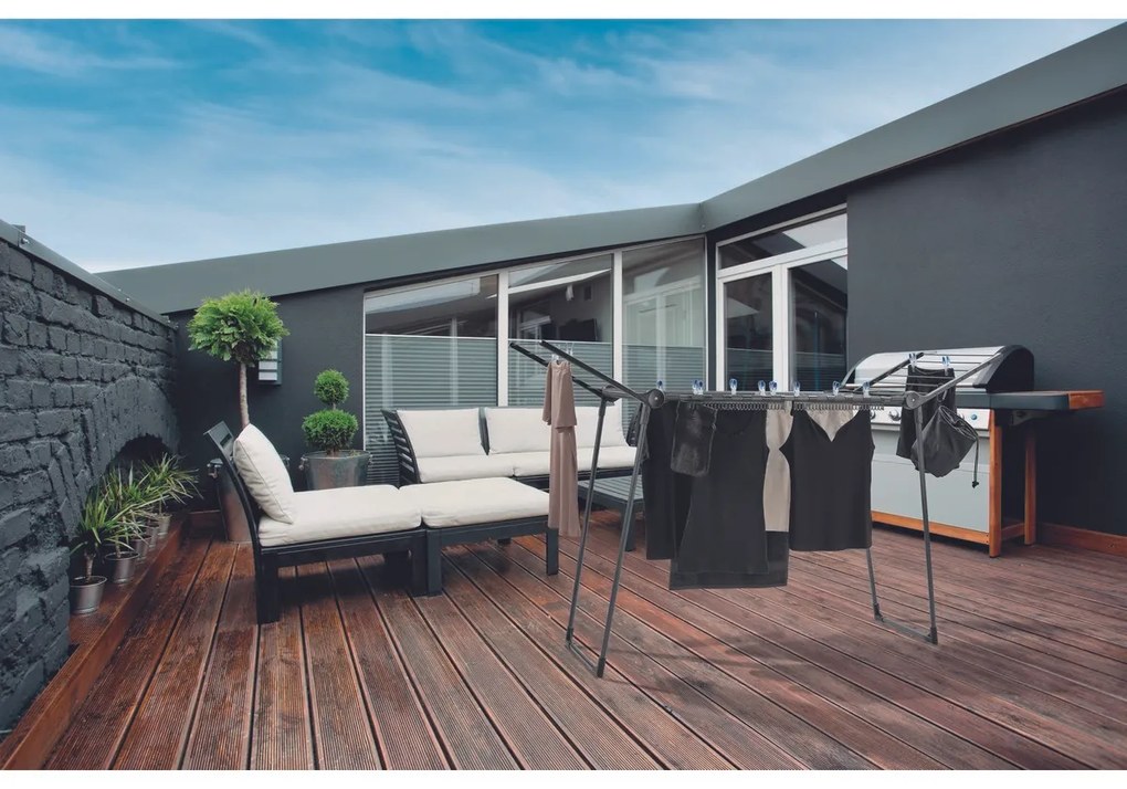 Leifheit PEGASUS 150 Solid Slim Black ruhaszárító