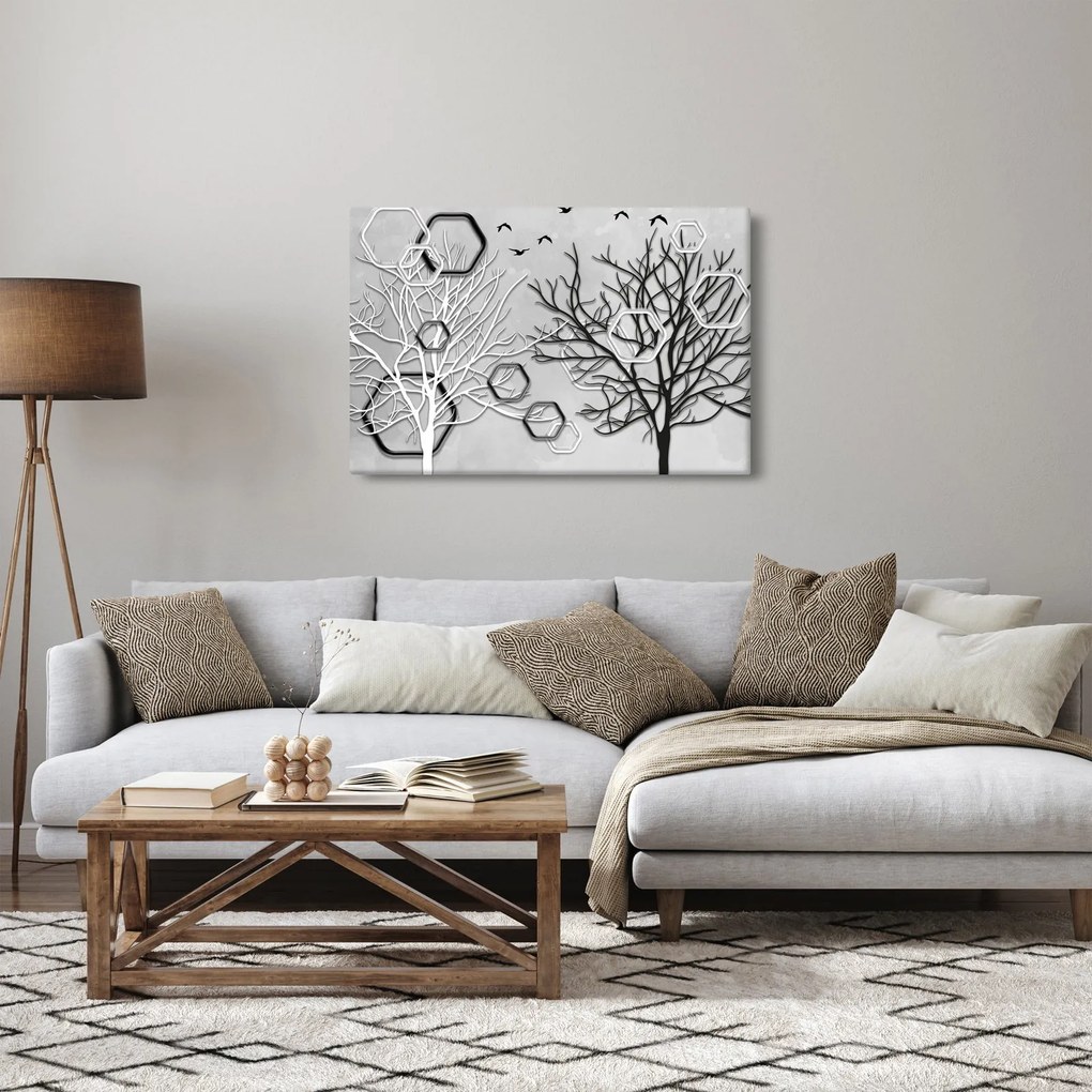 Absztrakt kép a fák (90x60 cm)