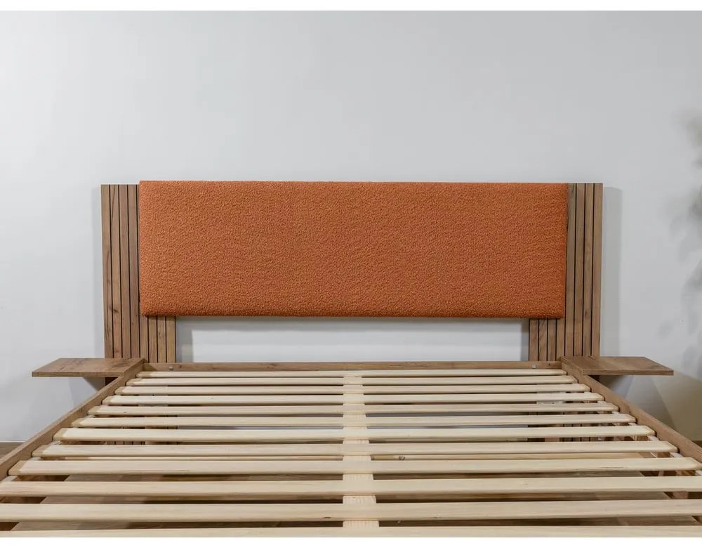 Narancssárga franciaágy ágyráccsal 140x190 cm Lior – Bobochic Paris