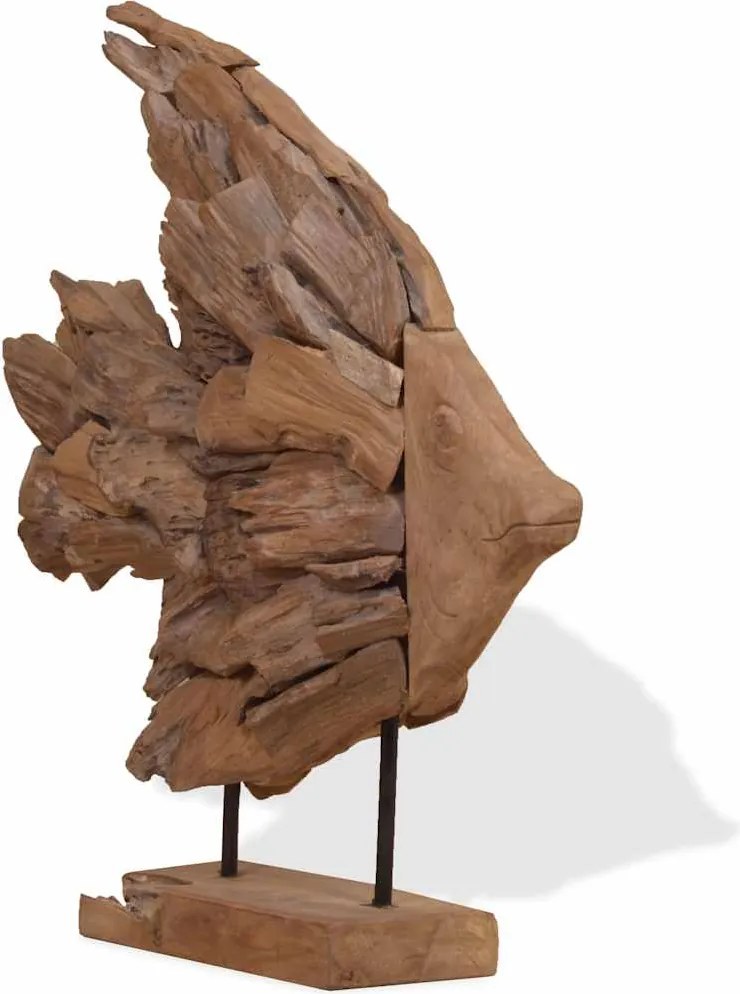 vidaXL Hal szobor Teak 40x12x57 cm