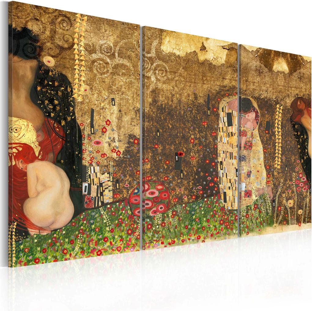 Kép - Gustav Klimt - inspiration, Triptych