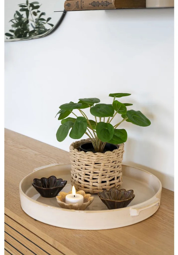 Kerámia tálca, fehér 37x 4,5 cm