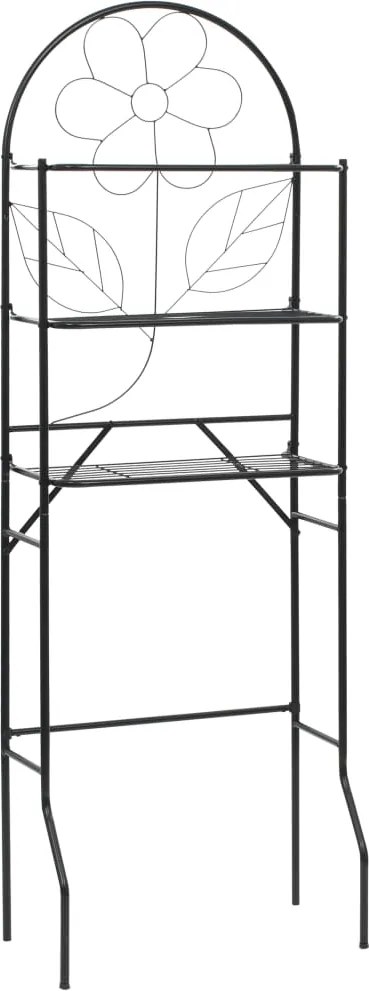 vidaXL fekete WC feletti tárolóállvány 60 x 33 x 174 cm