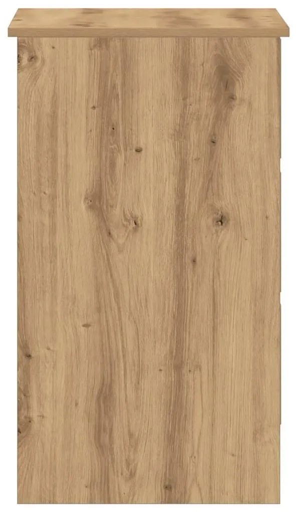 kézműves tölgy színű szerelt fa íróasztal 90x45x76 cm