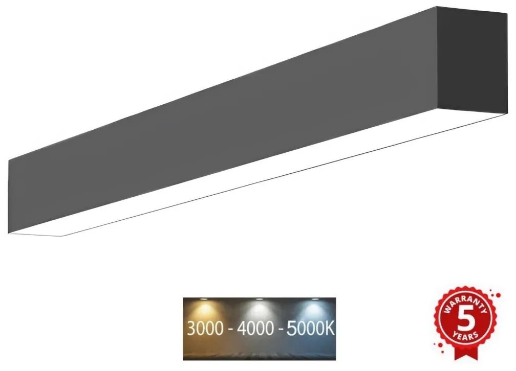 Sinclair LSM 24-40CCT - LED mennyezeti lámpa LSM LED/40W/230V 120 cm fekete
