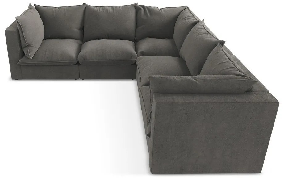 Sötétszürke sarokkanapé Manao – Makamii