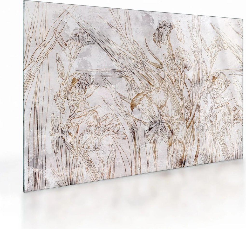 Kép - íriszek (üvegen) (70x50 cm)