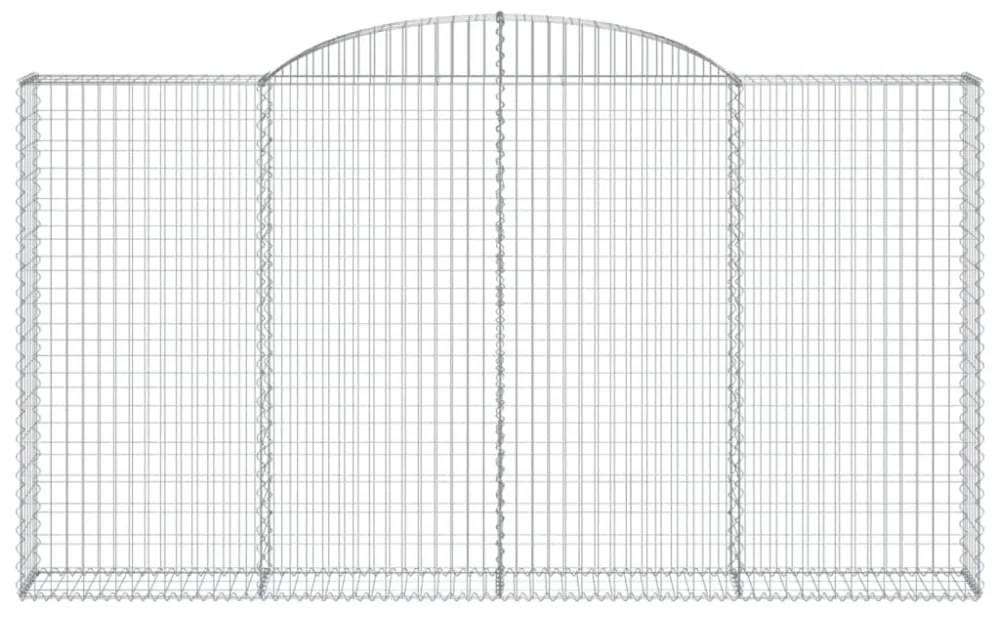 íves horganyzott vas gabion kosár 300 x 30 x 160/180 cm