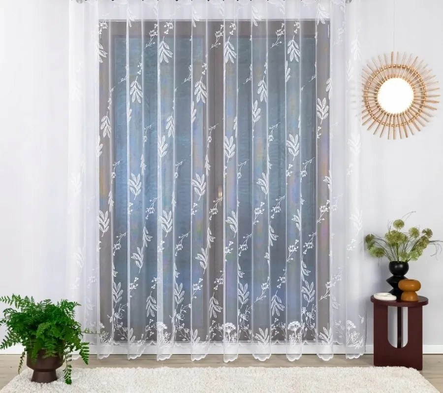 Szalagfüggöny Fehér, Finom Elegancia, Lengyelországban Gyártva 250X255