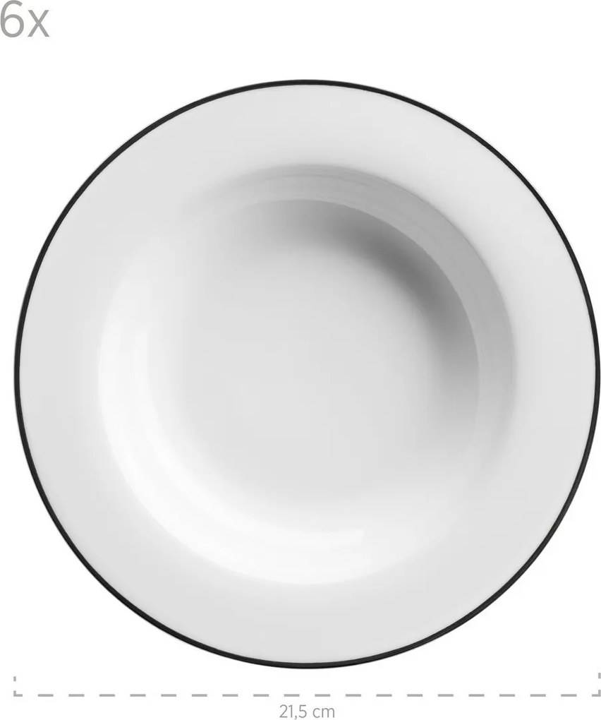 Mäser 12 darabos sekély és mély tányér szett NOLA