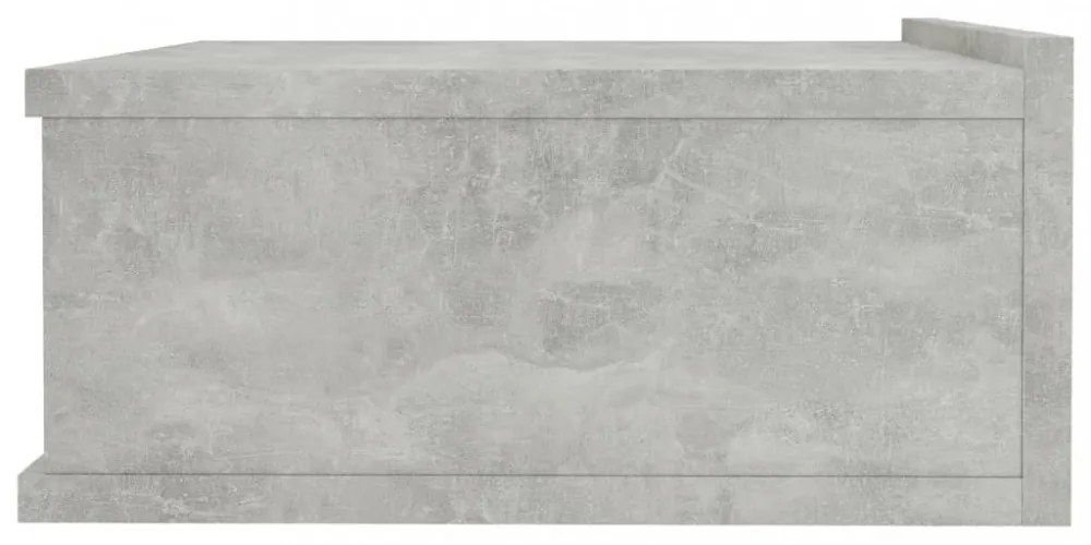 2 db betonszürke szerelt fa függő éjjeliszekrény 40x30x15 cm