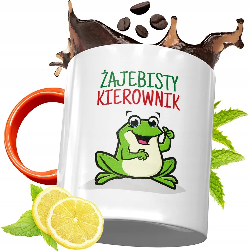 Narancssárga Bögre A Vezetőnek Ajándék fényképes nyomtatással