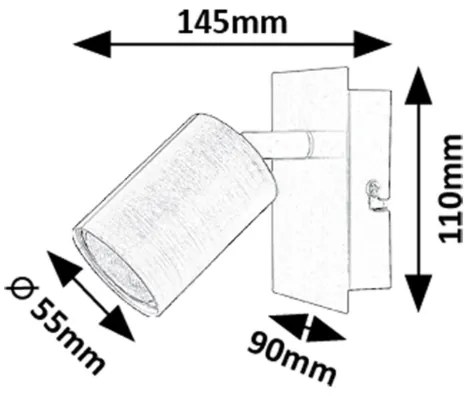 Rabalux 73071 - Fali spotlámpa GERHARD 1xGU10/15W/230V