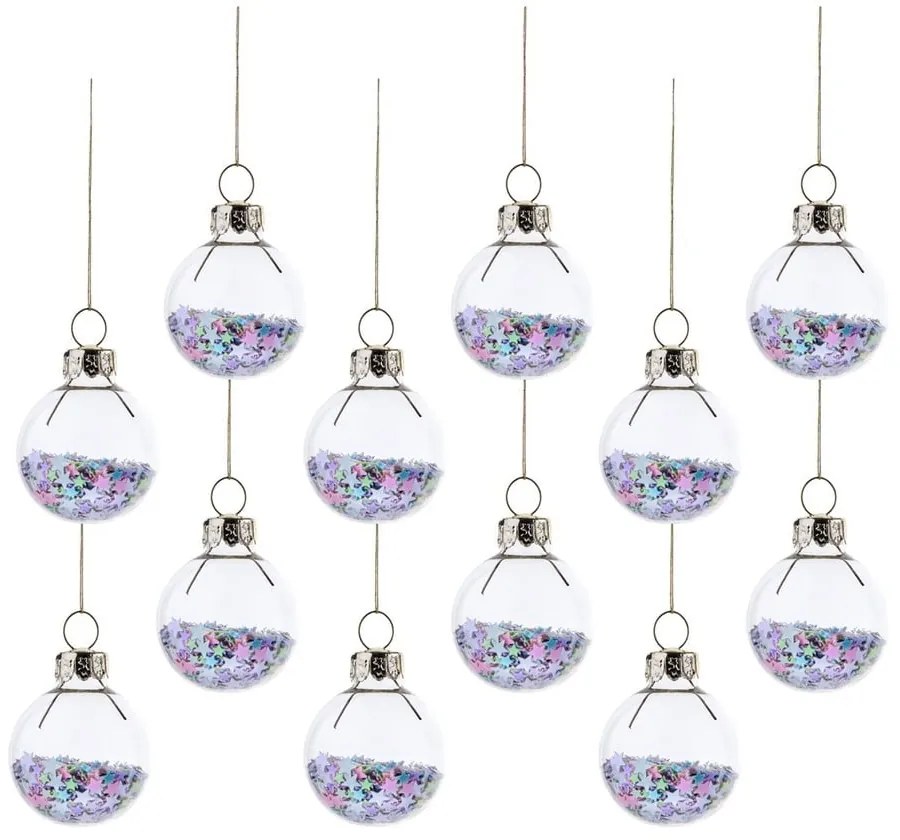 Üveg karácsonyfadísz készlet 12 db-os ø 3 cm Stars Mini – Sass &amp; Belle