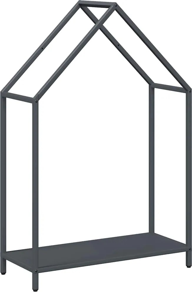 vidaXL antracitszürke hidegen hengerelt acél tűzifatároló 60x25x90 cm