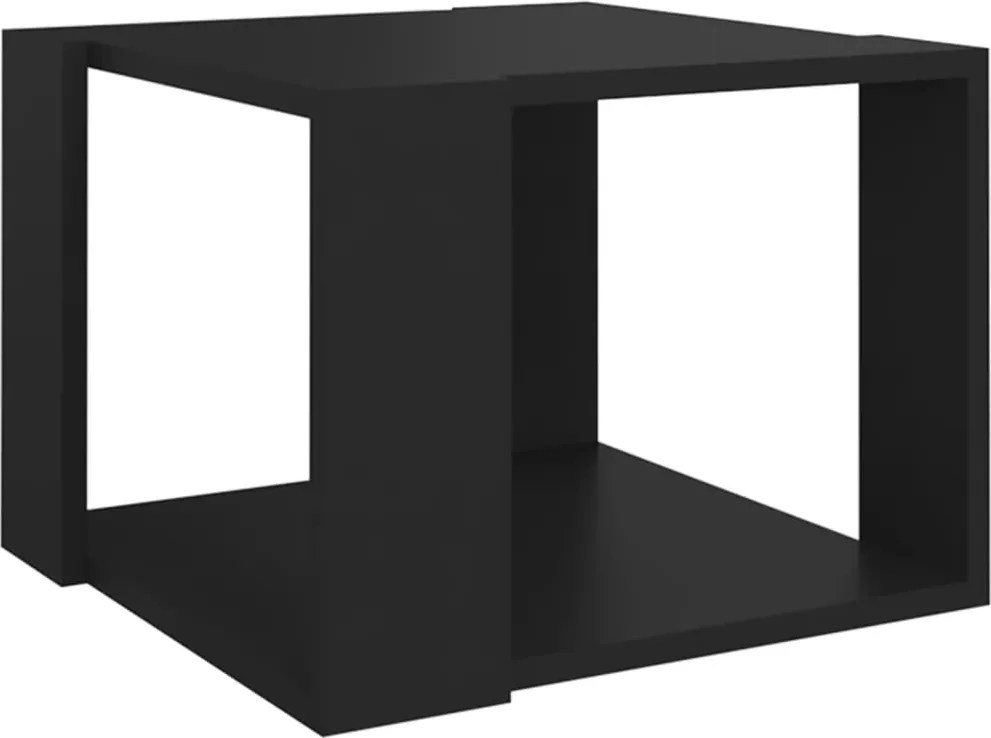 vidaXL fekete szerelt fa dohányzóasztal 40 x 40 x 30 cm