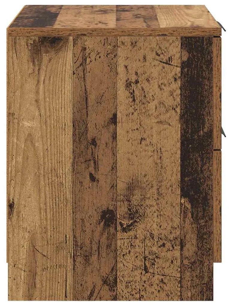 Éjjeliszekrény fiókkal 2 pcs Régi fa 45 x 39 x 50 cm Faanyag