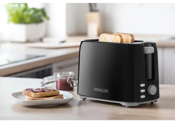 Sencor - Kenyérpirító két lyukkal 750W/230V fekete