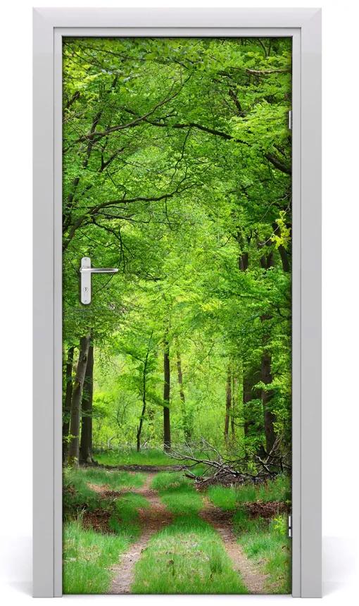 Ajtóposzter öntapadós Zöld erdő 95x205 cm