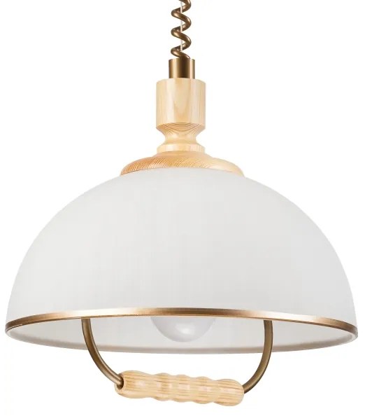 RAMONA lehúzható lámpa 1xE27/60W/230V bézs/világosbarna