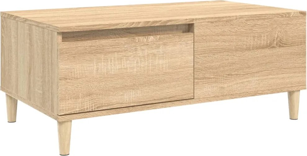 vidaXL sonoma tölgy színű szerelt fa dohányzóasztal 90 x 50 x 36,5 cm