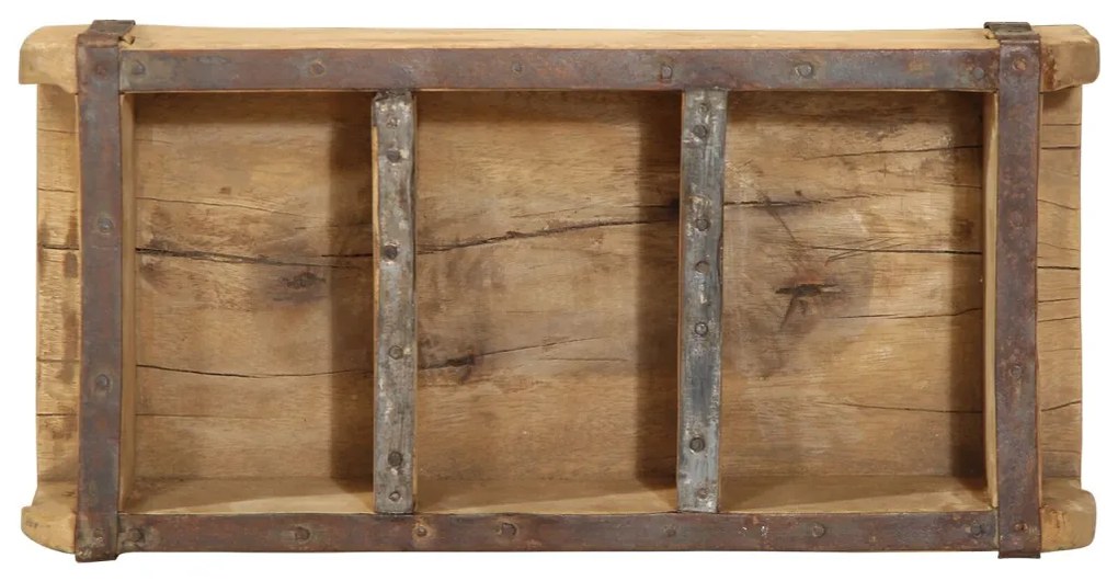 Tálca 30x14x9 cm Tömör Fa Újrahasznosított